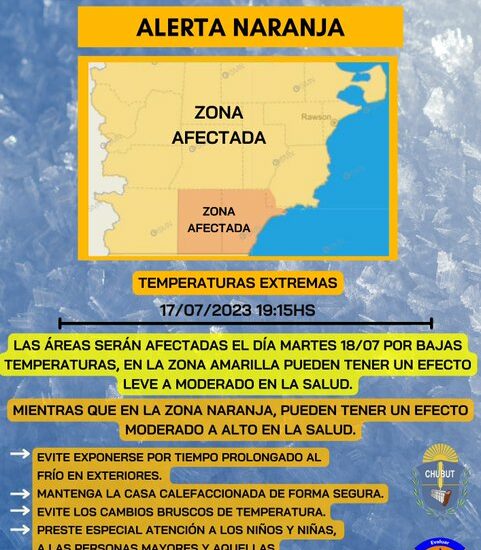 Alerta por bajas temperaturas