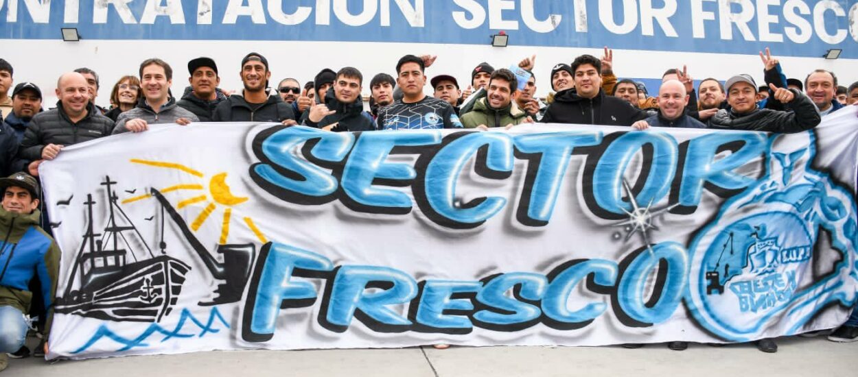 Gustavo Sastre con cooperativa de trabajadores de estiba en Puerto Madryn para fortalecer el trabajo conjunto