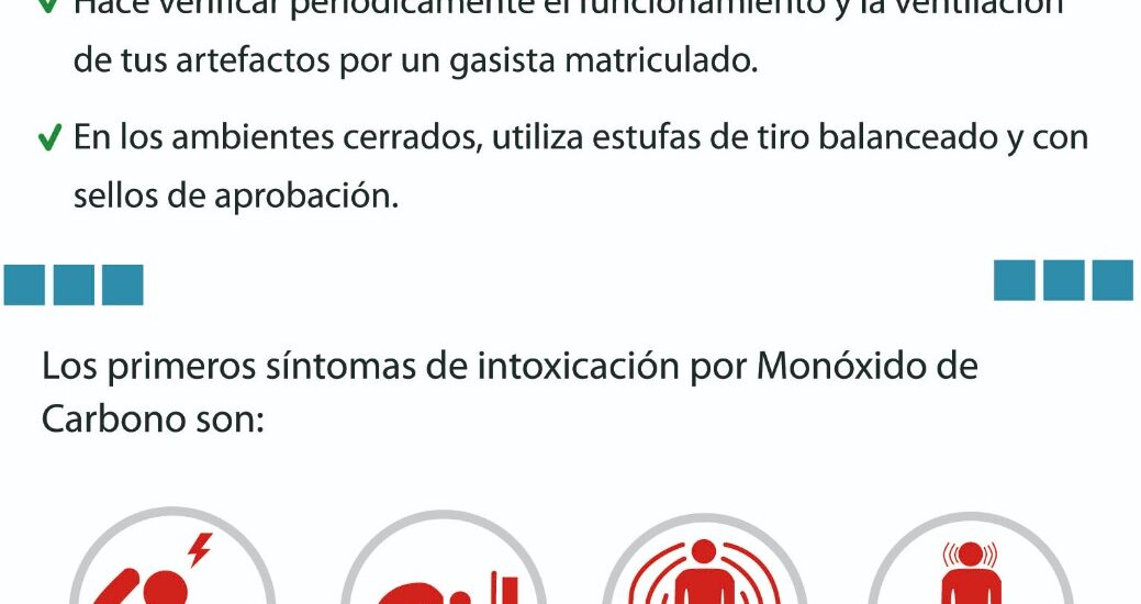 Salud: Provincia recuerda medidas para prevenir las Intoxicaciones por Monóxido de Carbono