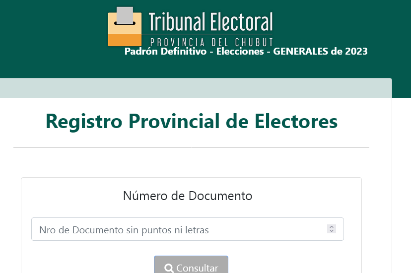 Denuncian irregularidades en la publicación del padrón electoral en Chubut