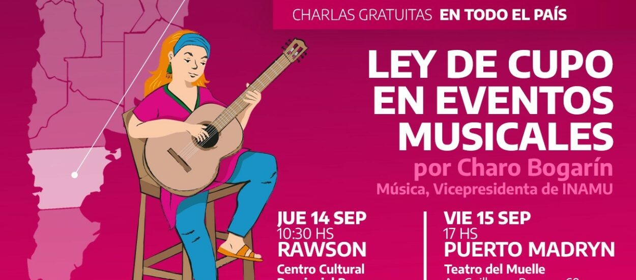 El Gobierno Provincial invita a participar de charlas gratuitas sobre Ley de Cupo en Eventos Musicales
