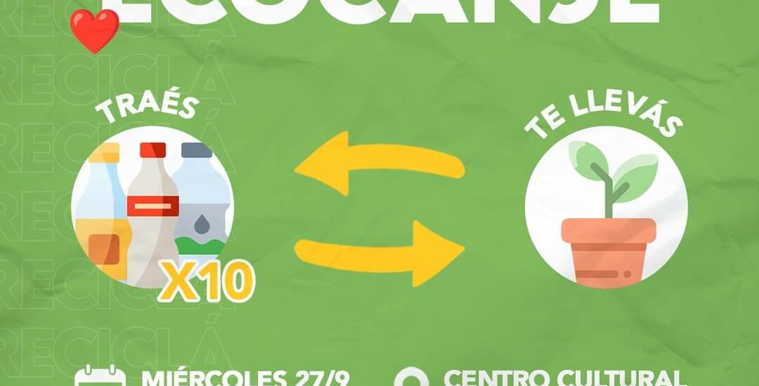 Ecocanje en Comodoro Rivadavia: Este miércoles se concretará una nueva jornada de intercambio de residuos por plantas