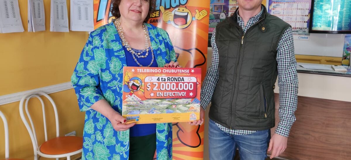 Lotería del Chubut premió a dos ganadores del Telebingo con 2,5 millones de pesos
