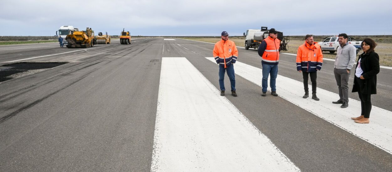 SE DESARROLLARON OBRAS PARA OPTIMIZAR LA PISTA DE ATERRIZAJE DEL AEROPUERTO “EL TEHUELCHE”