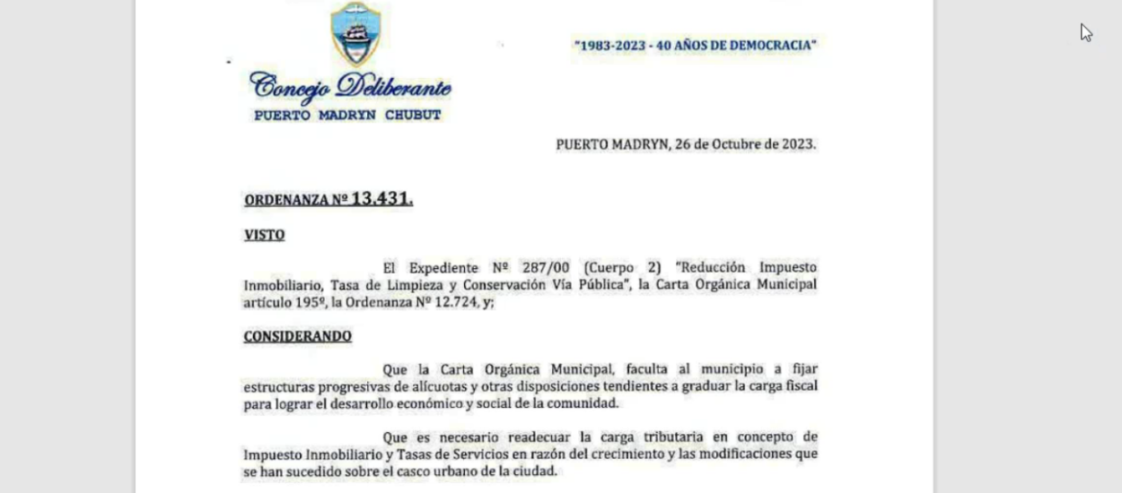Vecinos Exigen Descuento de Impuestos Mediante Ordenanza Municipal Nº 13.431