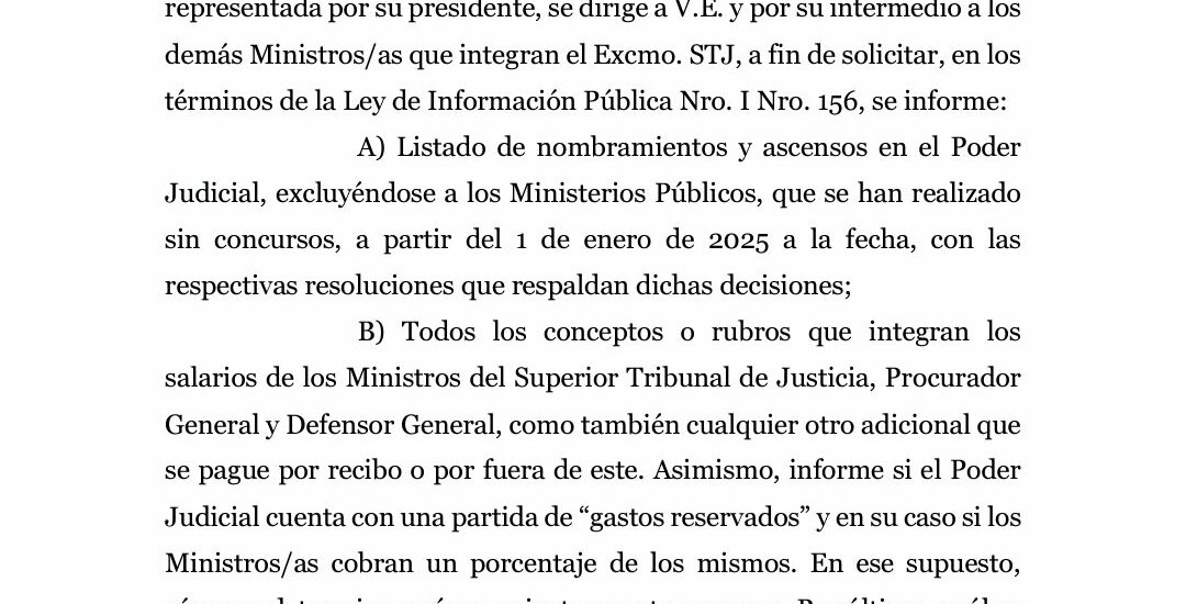 La Asociación de Magistrados de Chubut solicita información sobre designaciones y sueldos en el Poder Judicial