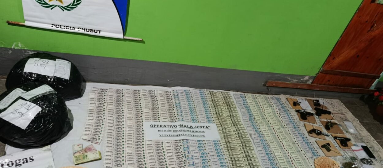 En un megaoperativo la Policía del Chubut desarticuló banda dedicada a la comercialización de estupefacientes en Trelew