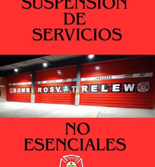 Bomberos Voluntarios de Trelew: dejarán de prestar servicios no esenciales por falta de financiamiento