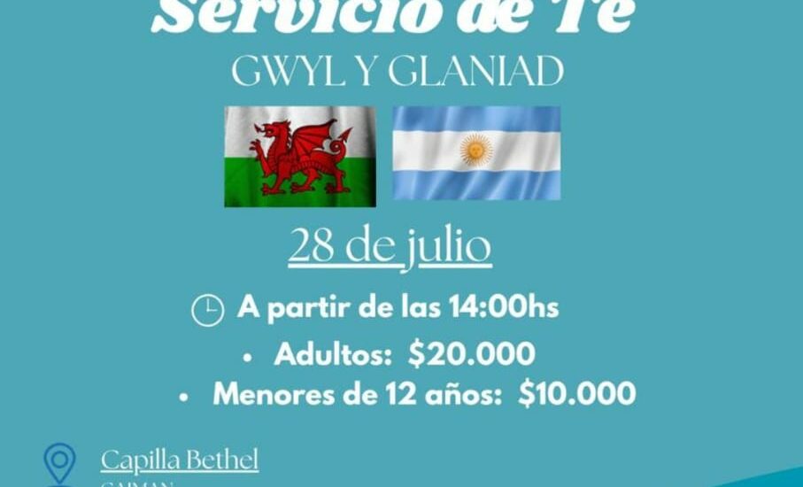 Gaiman celebra el 28 de julio con sus tradicionales servicios de té en capillas galesas