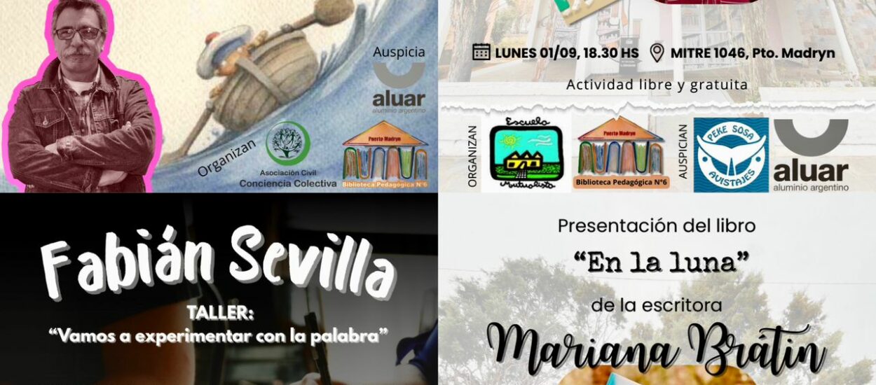 Importantes charlas y presentaciones literarias en la Biblioteca Pedagógica N° 6 de Puerto Madryn
