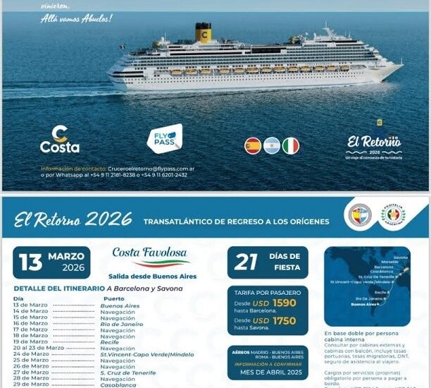 “El Retorno”: una propuesta única para viajar en crucero hacia las raíces europeas
