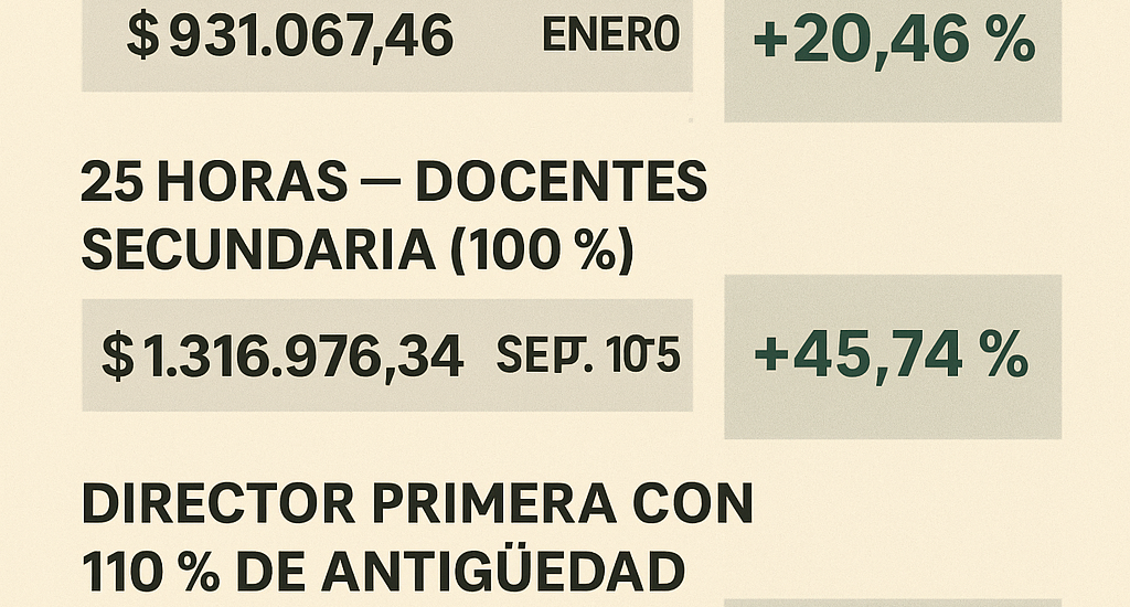 Río Negro: los salarios docentes siguen “por encima de la inflación”, según el gobierno provincial