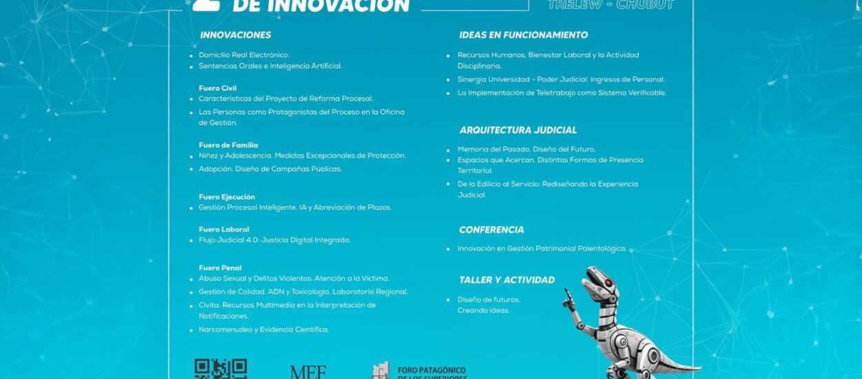 Comienza en Trelew el II Encuentro Patagónico de Innovación en la Justicia