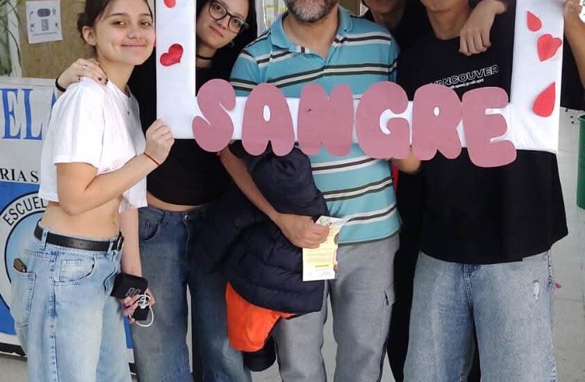 Exitosa campaña de donación de sangre junto a estudiantes de la Escuela 710