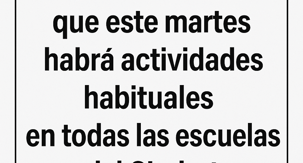 Provincia confirmó que este martes habrá actividades habituales en todas las escuelas del Chubut